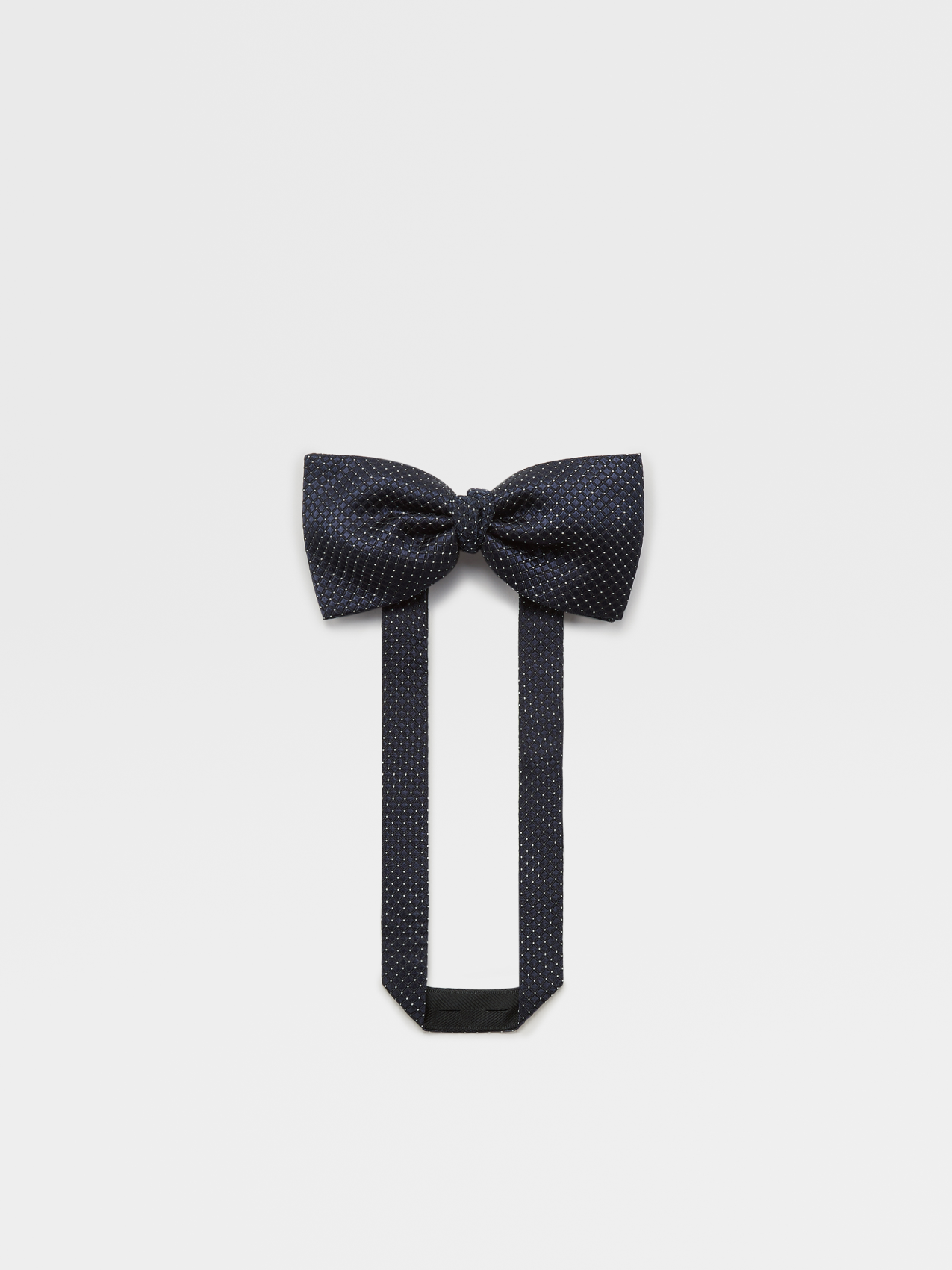 Matte Navy Silk Bow Tie